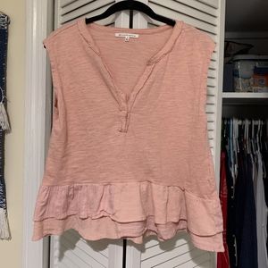 Symphony Size S Sleeveless Salmon Shirt